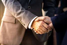 Mergers and acquisitions handshake