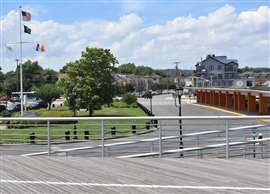 Looking west from the boardwalk in the South Beach area of Staten Island. Construction is scheduled to begin later this summer on a variety of storm-water drainage structures behind the infrastructure to reduce flood risk from severe storms and tidal surges 